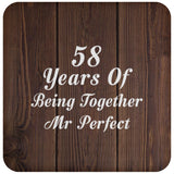58th Anniversary 58 Years Of Being Mr Perfect - Drink Coaster D