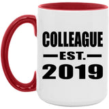 Colleague Established EST. 2019 - 15oz Accent Mug Red