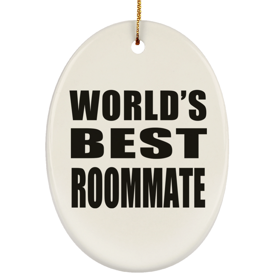 World's Best Roommate - Oval Ornament