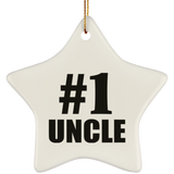 Number One #1 Uncle - Star Ornament