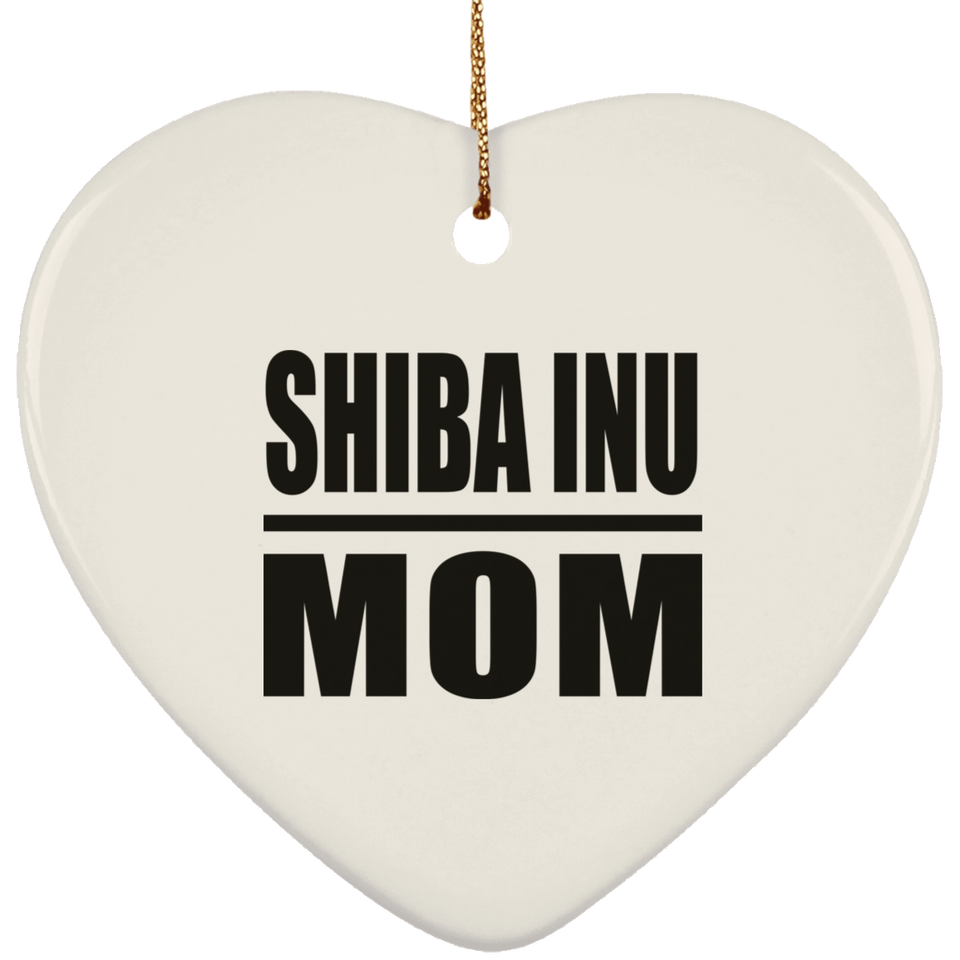 Shiba Inu Mom - Heart Ornament