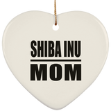 Shiba Inu Mom - Heart Ornament