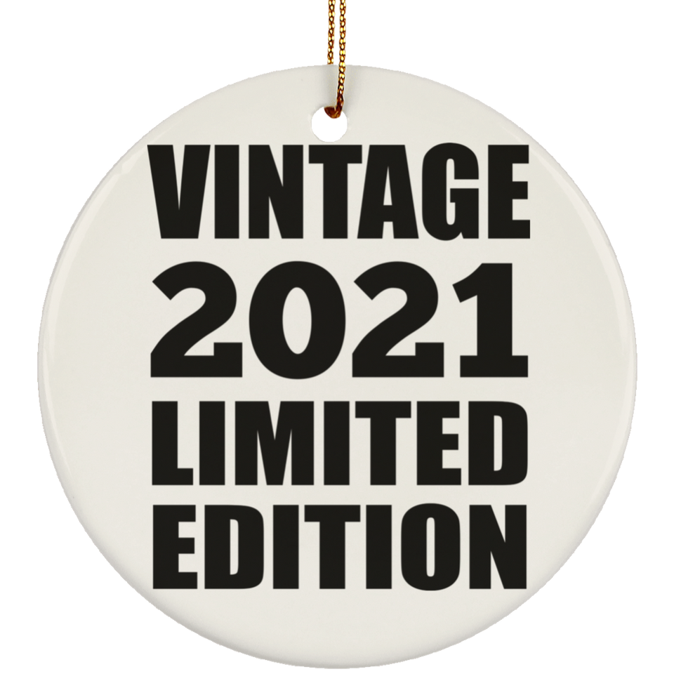 3rd Birthday Vintage 2021 Limited Edition - Circle Ornament