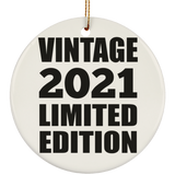 3rd Birthday Vintage 2021 Limited Edition - Circle Ornament