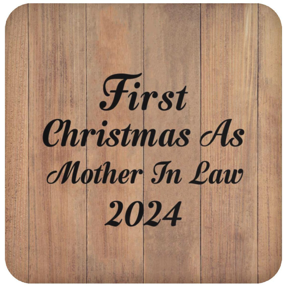 First Christmas As Mother In Law 2024 - Drink Coaster C
