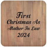 First Christmas As Mother In Law 2024 - Drink Coaster C
