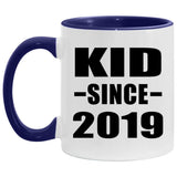 Kid Since 2019 - 11oz Accent Mug Purple