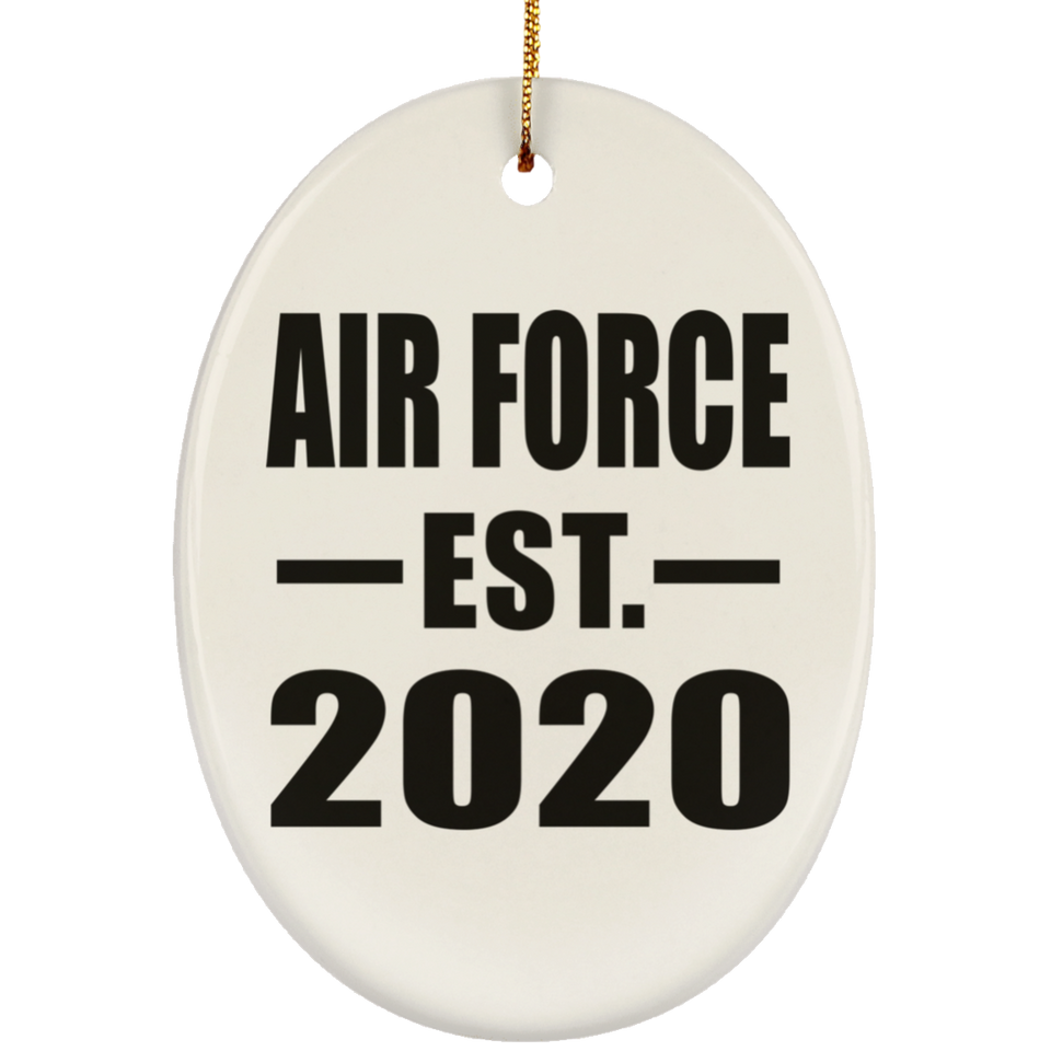 Air Force Established EST. 2020 - Oval Ornament