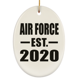 Air Force Established EST. 2020 - Oval Ornament