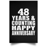 Happy 48th Anniversary 48 Years & Counting - Poster Portrait