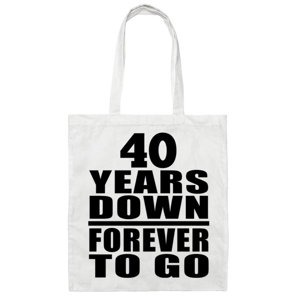 40th Anniversary 40 Years Down Forever to Go - Tote Bag White
