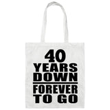 40th Anniversary 40 Years Down Forever to Go - Tote Bag White