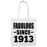 111th Birthday Fabulous Since 1913 - Tote Bag White