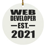 Web Developer Established EST. 2021 - Circle Ornament