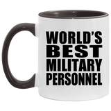 World's Best Military Personnel - 11oz Accent Mug Black