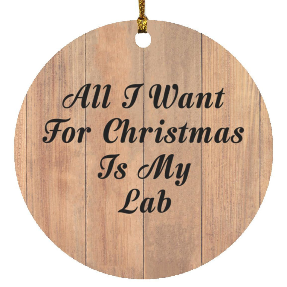 All I Want For Christmas Is My Lab - Circle Ornament C
