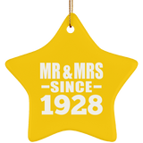 96th Anniversary Mr & Mrs Since 1928 - Star Ornament