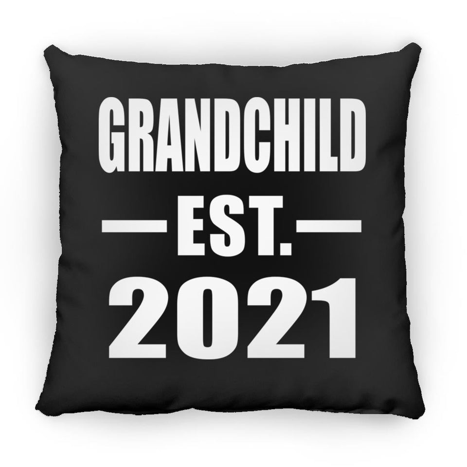 Grandchild Established EST. 2021 - Throw Pillow Black