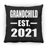 Grandchild Established EST. 2021 - Throw Pillow Black