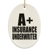 A+ Insurance Underwriter - Oval Ornament