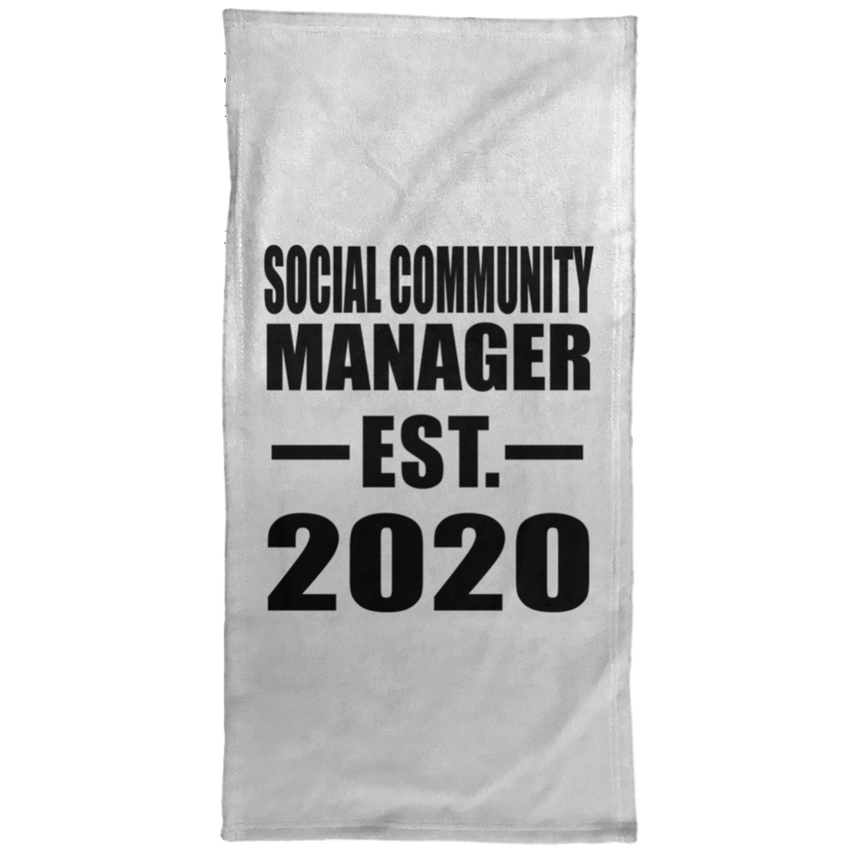 Social Community Manager Established EST. 2020 - Hand Towel