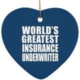 World's Greatest Insurance Underwriter - Heart Ornament