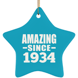90th Birthday Amazing Since 1934 - Star Ornament