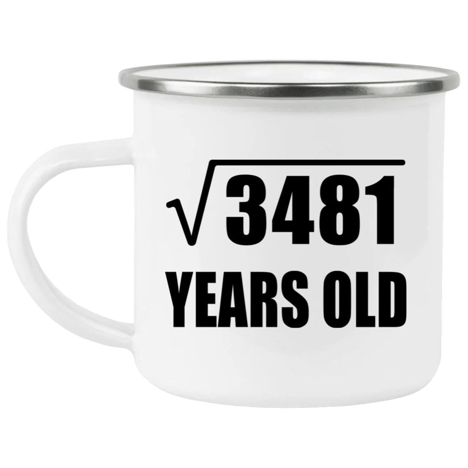 59th Birthday Square Root of 3481 Years Old - 12oz Camping Mug