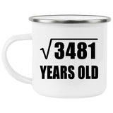 59th Birthday Square Root of 3481 Years Old - 12oz Camping Mug