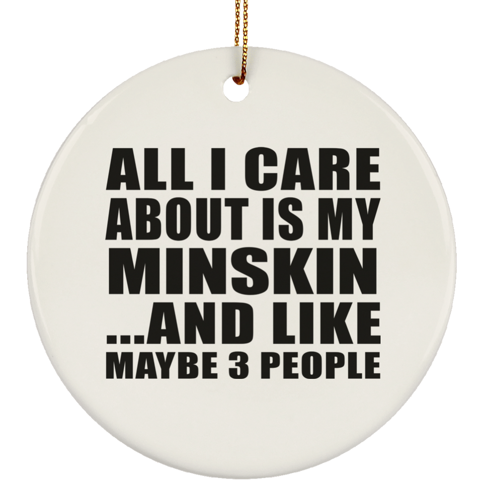 All I Care About Is My Minskin - Circle Ornament