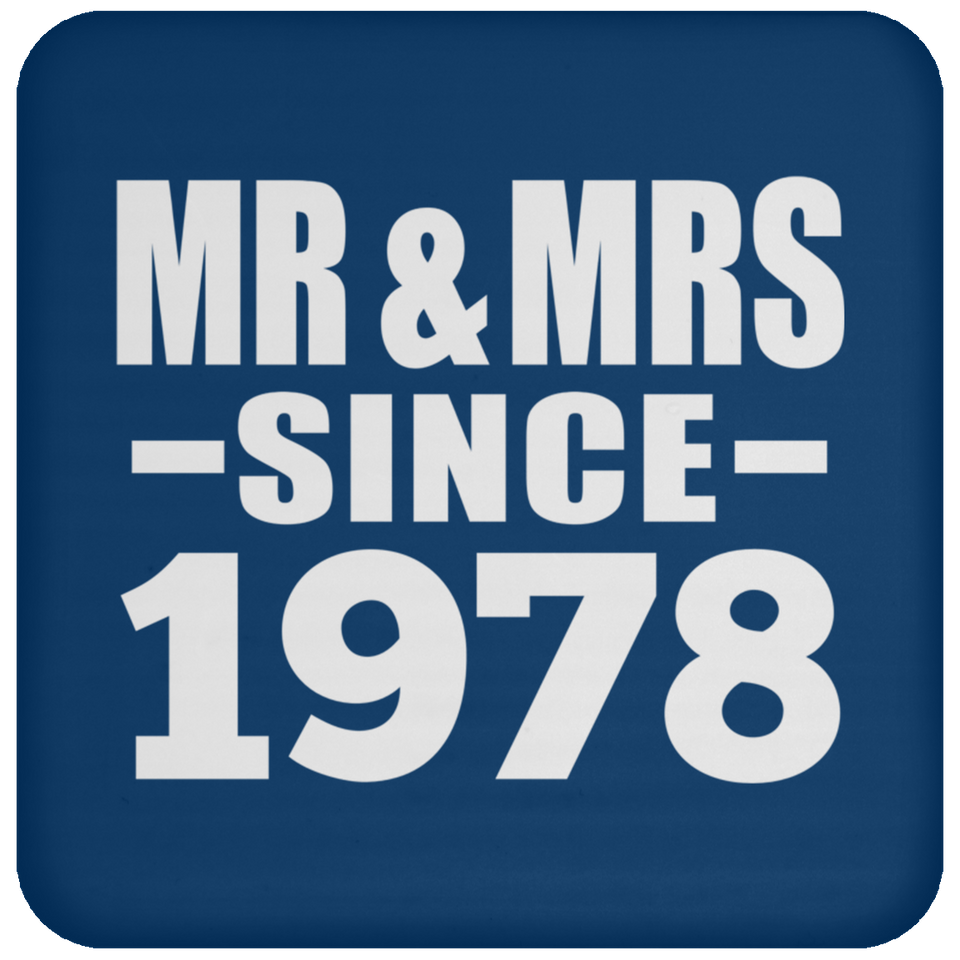 46th Anniversary Mr & Mrs Since 1978 - Drink Coaster