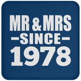 46th Anniversary Mr & Mrs Since 1978 - Drink Coaster
