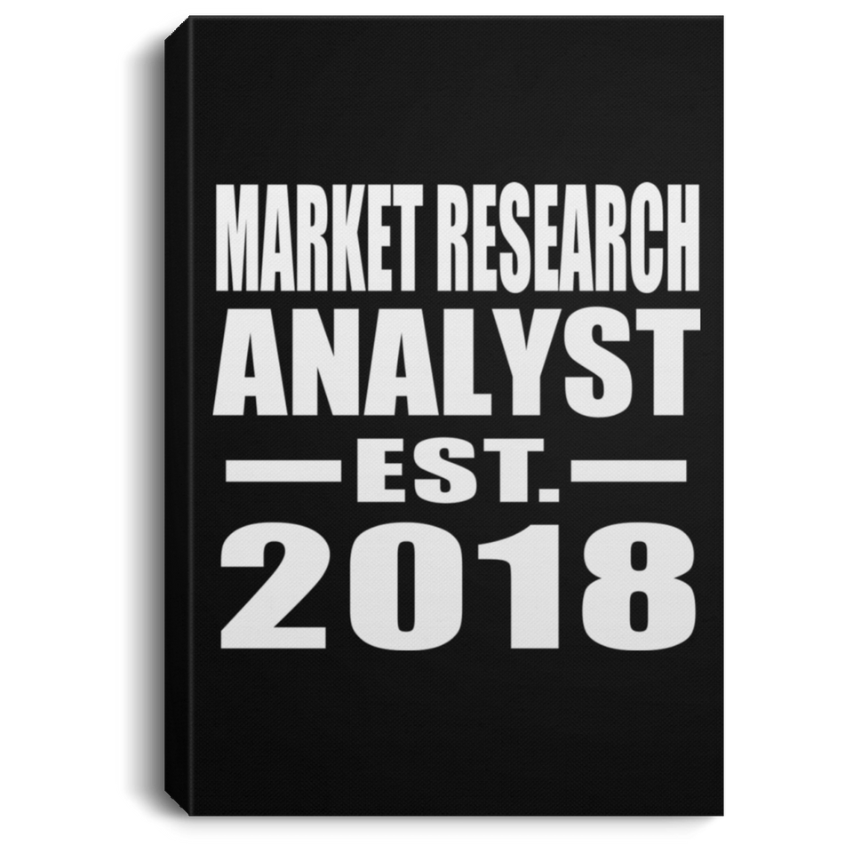 Market Research Analyst Established EST. 2018 - Canvas Portrait