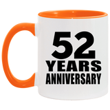 52nd Anniversary 52 Years - 11oz Accent Mug Orange