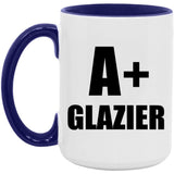 A+ Glazier - 15oz Accent Mug Purple