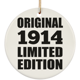 110th Birthday Original 1914 Limited Edition - Circle Ornament