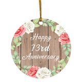 Happy 73rd Anniversary - Circle Ornament B