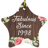 26th Birthday Fabulous Since 1998 - Star Ornament A