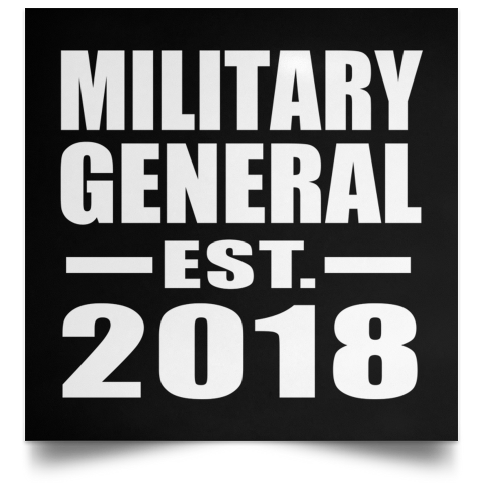 Military General Established EST. 2018 - Poster Square