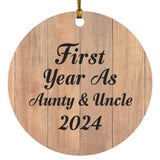First Year As Aunty & Uncle 2024 - Circle Ornament C