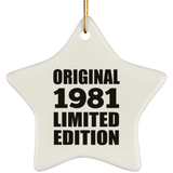 43rd Birthday Original 1981 Limited Edition - Star Ornament