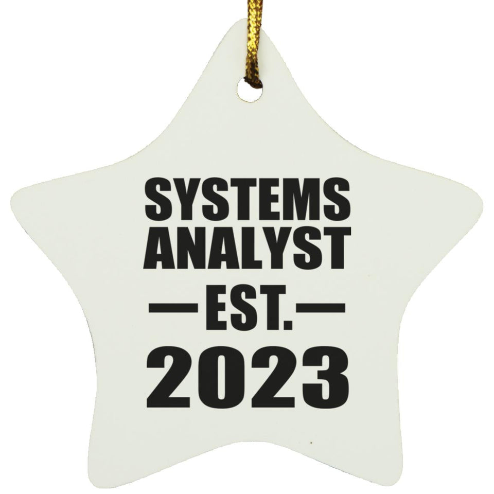 Systems Analyst Established EST. 2023 - Star Ornament