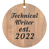 Technical Writer Established Est. 2022 - Circle Ornament C