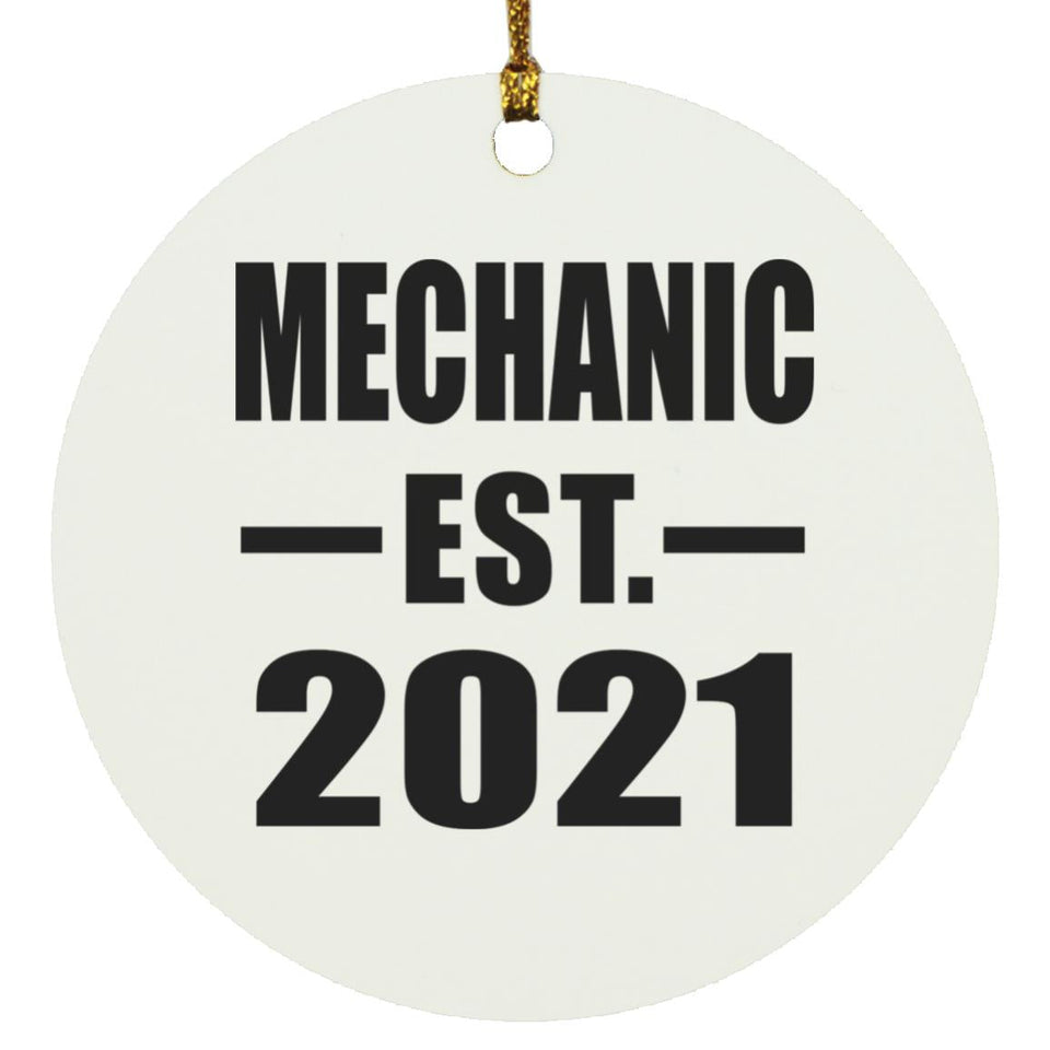 Mechanic Established EST. 2021 - Circle Ornament