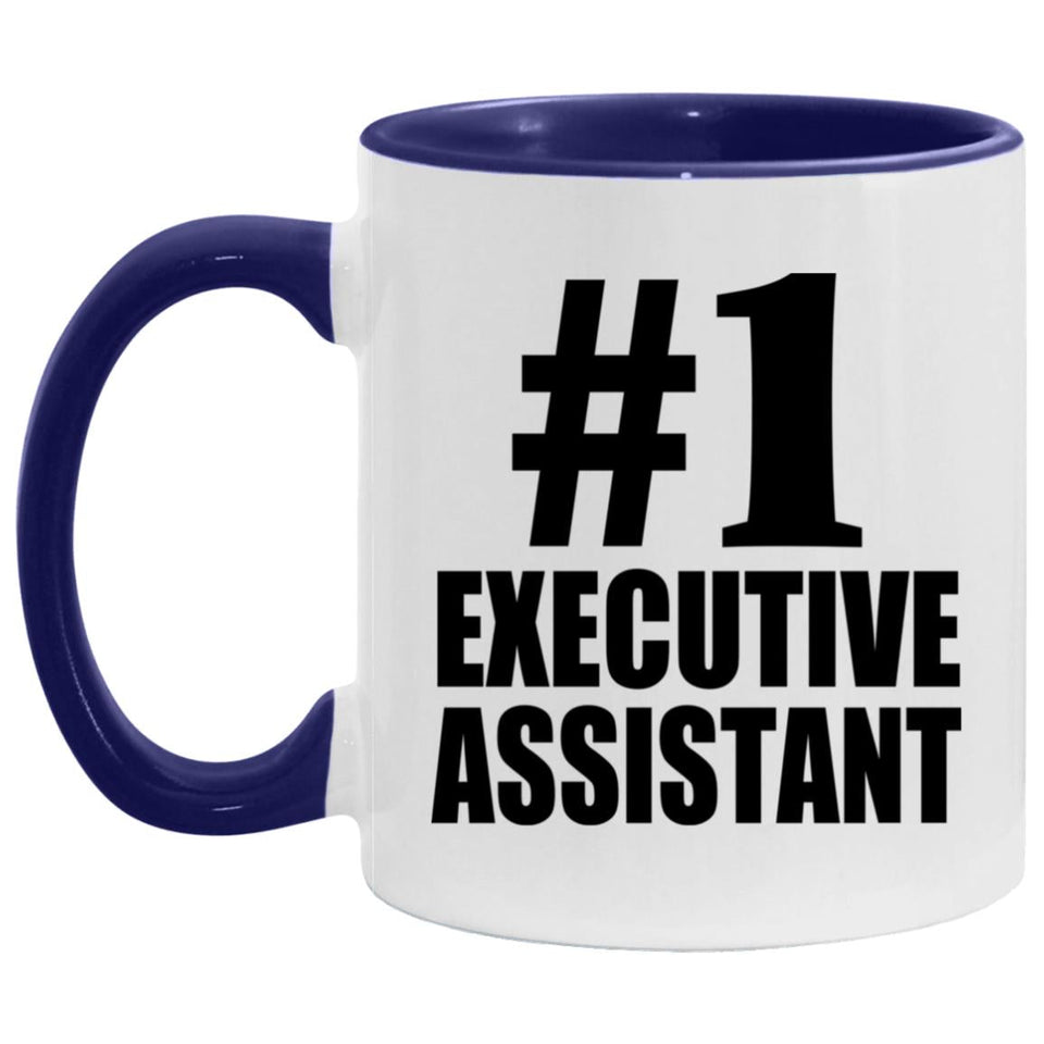 Number One #1 Executive Assistant - 11oz Accent Mug Purple