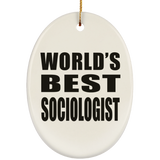 World's Best Sociologist - Oval Ornament