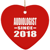 Audiologist Since 2018 - Heart Ornament