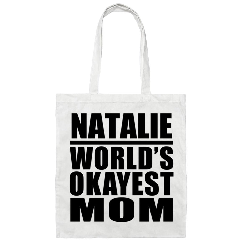 Natalie World's Okayest Mom - Tote Bag White