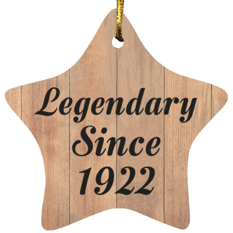 102nd Birthday Legendary Since 1922 - Star Ornament C
