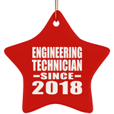 Engineering Technician Since 2018 - Star Ornament